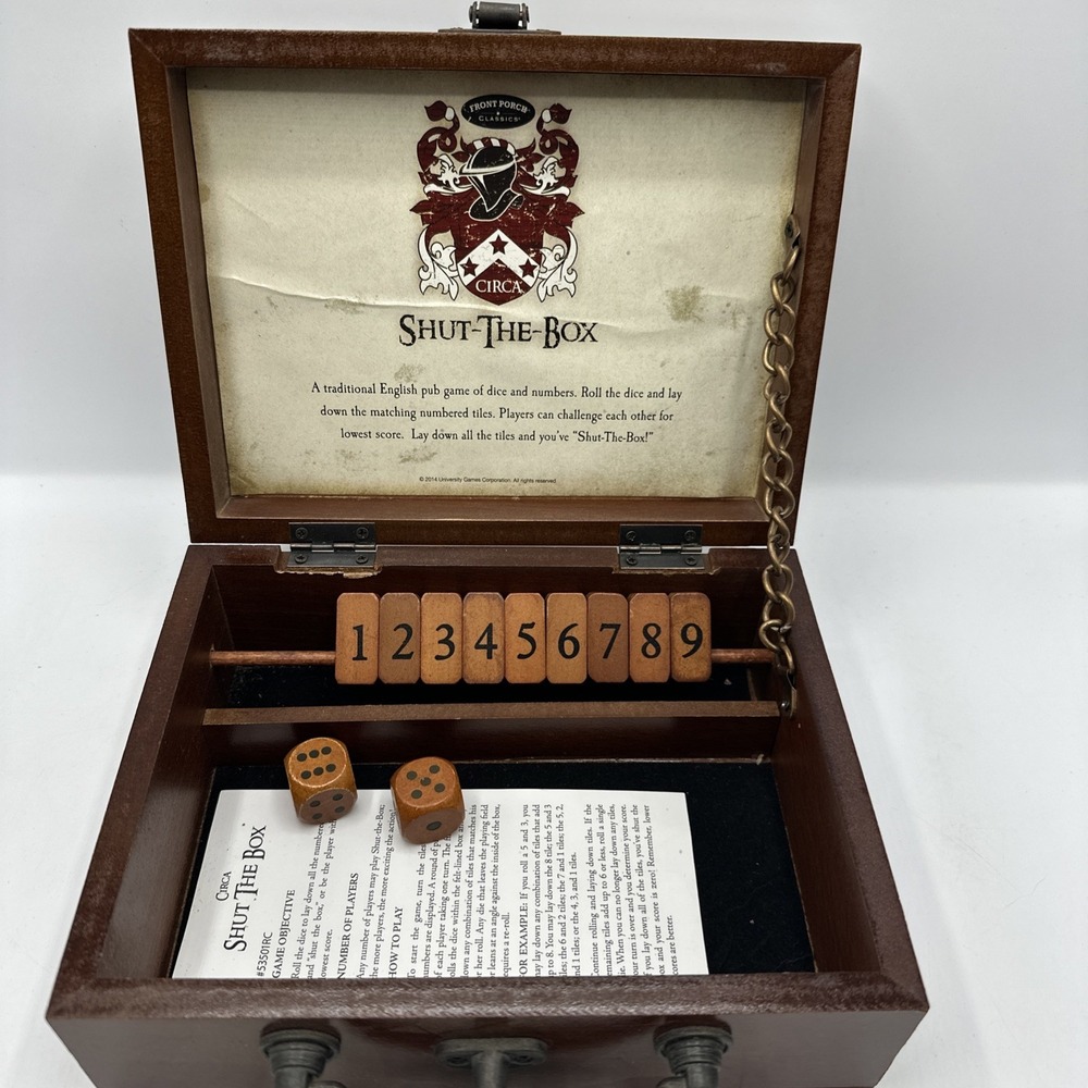 Shut The Box English Pub Game By University Games Corporation 2014